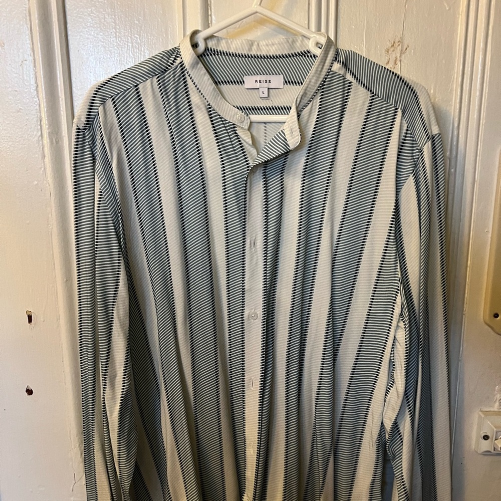 Reiss button up striped shirt